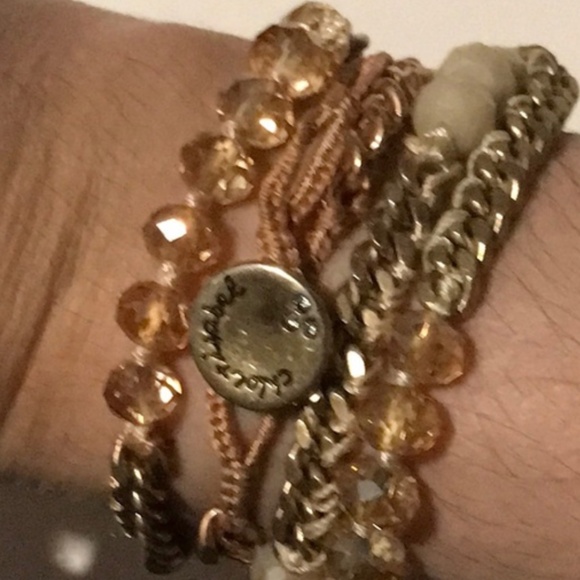 Chloe + Isabel Bead + Chain Multi-Wrap Bracelet Blush B079PH NEW in Dust Bag - Picture 5 of 8